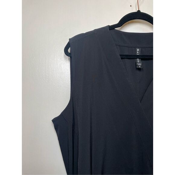 Athleta Black Sleeveless Romper Hike Walk Resort Casual Street Wear Preppy - Picture 7 of 16